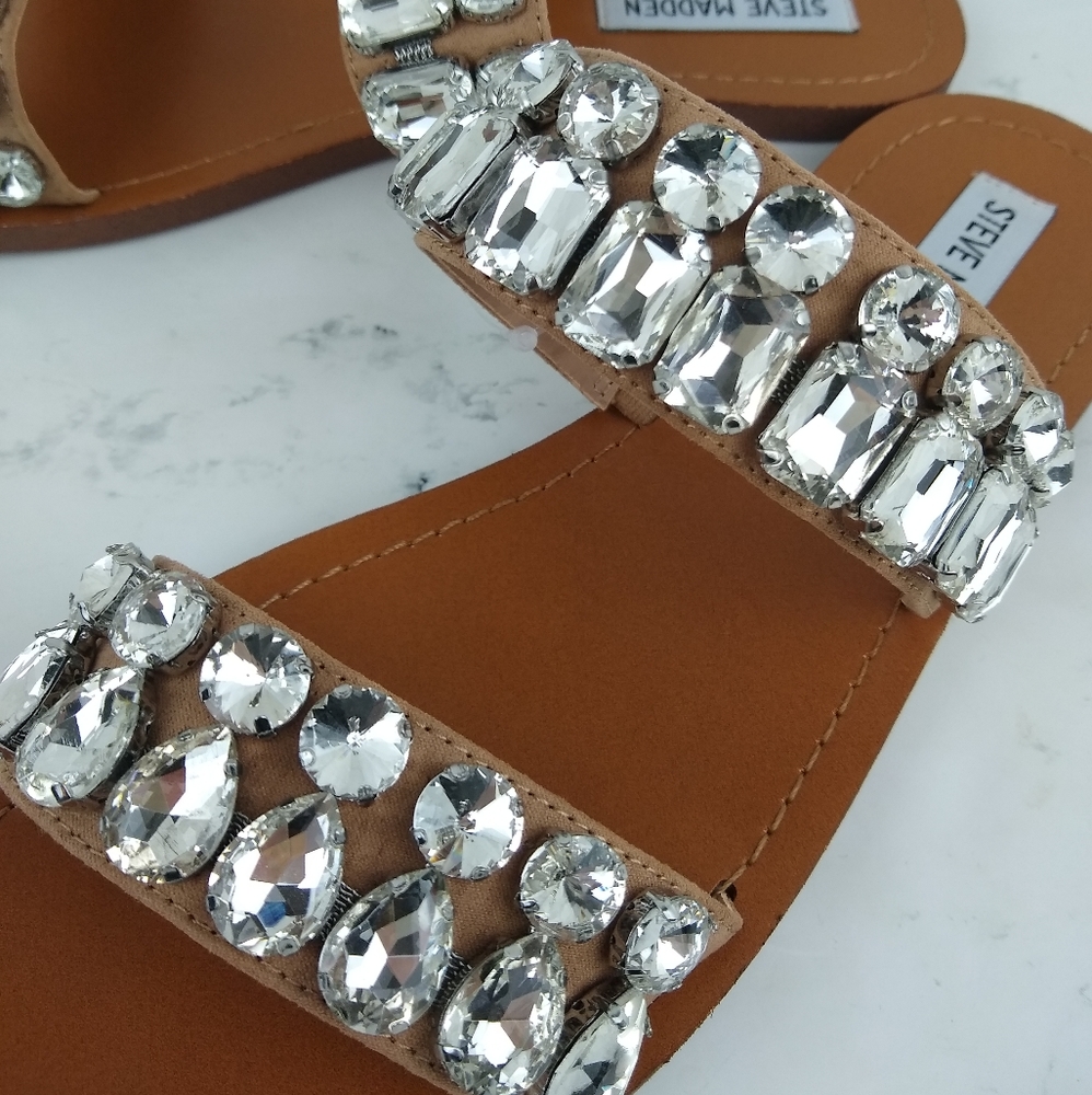 *LAST🍐 NEW Steve Madden Jewel Slide Sandals - Picture 6 of 8